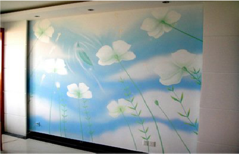 德钦画墙绘怎么画好白云的蓬松感?