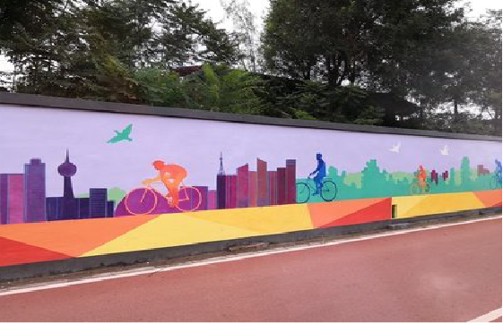 德钦墙体彩绘-围墙