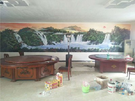 德钦墙绘-写实风景