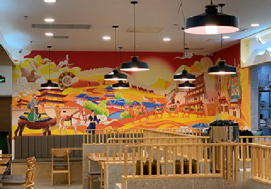 德钦商业空间彩绘介绍。